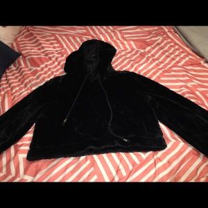 Crop top hoodie sweater